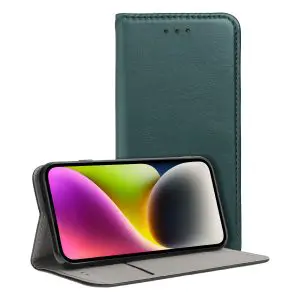 SMART MAGNETO Book case for MOTOROLA G15 dark green