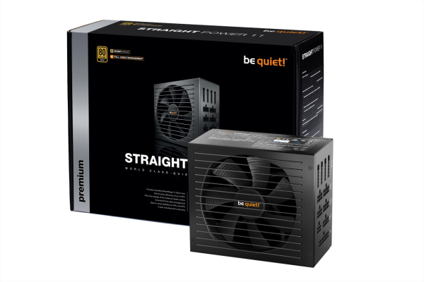 BEQUIET PSU STRAIGHT POWER 11 750W BN283, GOLD CERTIFIED, MODULAR CABLES, SILENT WINGS 3 135MM FAN, 5YW. BN283 1