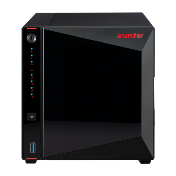 ASUSTOR NAS AS5304T - NIMBUSTOR 4, DT, 4 BAYS HOT SWAP, INTEL CELERON J4105 1.5GHz QC (burst 2.5GHz), 4GB (MAX 8GB), 3xUSB3.2 GEN1, 2,5 GbEx2, HDMI 2.0a, WoL, WoW, IR, 3YW. AS5304T F 1