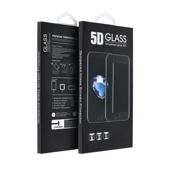 5D Full Glue Tempered Glass - for iPhone 16 Plus black