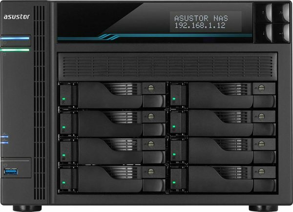 ASUSTOR NAS LOCKERSTOR 8 AS6508T, DT, 8 BAYS HOT SWAP, INTEL ATOM C3538 2.1GHz QC, 8GB (MAX 32 GB) DDR4, 2x M.2 NVMe SSD CACHING, 2xUSB3.2, 10GbEx2, 2,5 GbEx2, WoL, WoW, 3YW. 20211124171232 asustor lockerstor 8 as6508t 1