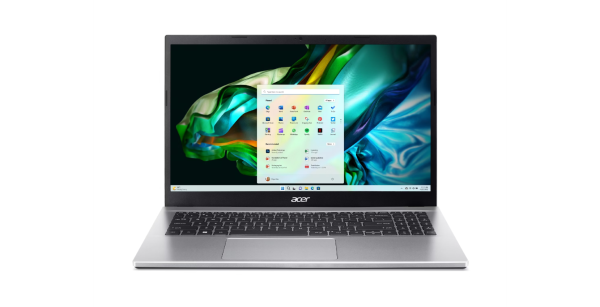 ACER NB ASPIRE A315-44P-R8GF, 15.6" FHD 1920x1080, AMD CPU RYZEN 7 5700U, 16GB RAM, SSD 512GB M.2. PCIe NVMe, RADEON GRAPHICS, WIN11HOME, SILVER, 2YW for Consumers/ 1YW for professionals. A315 44P R8GF.first 1