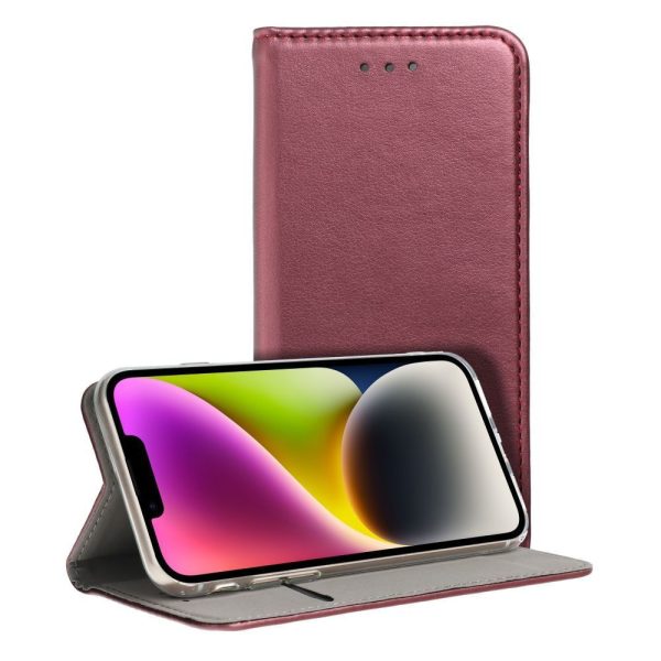 TechWave Smart Leather case for Xiaomi Redmi 14C burgundy