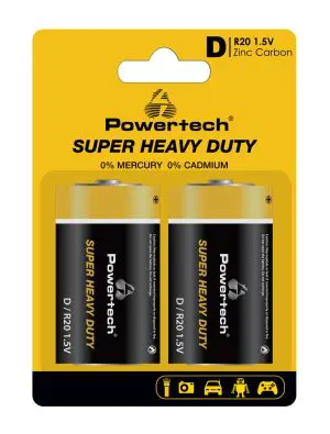 POWERTECH μπαταρίες Zinc Carbon Super Heavy Duty PT-1222