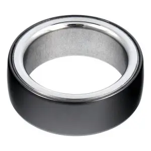 Smart Ring R8 - smart ceramic ring with charging box Size 22mm black