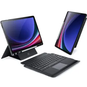 DUX DUCIS case DK foldable with Wireless Keyboard for SAMSUNG Tab S10 Plus/S9 Plus/S9 FE Plus black