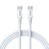 BWOO ΒΟ-Χ282CC-2M καλώδιο USB-C σε USB-C, PD 60W, ABS + TPE, 2.0μ, λευκό