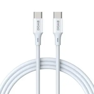 BWOO ΒΟ-Χ282CC-2M καλώδιο USB-C σε USB-C, PD 60W, ABS + TPE, 2.0μ, λευκό