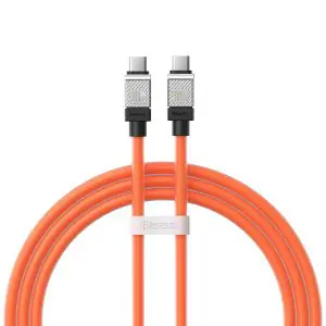 Baseus CAKW000207 CoolPlay καλώδιο USB-C σε USB-C, 1μ 100W, πορτοκαλί