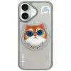 NIMMY case GLASSES COOL CAT compatible with MagSafe for IPHONE 16 gray