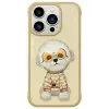 NIMMY case GLASSES COOL DOG for IPHONE 15 Pro khaki
