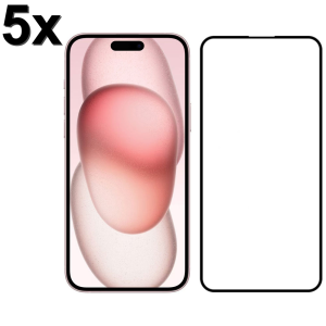 TechWave 5D Full Glue Tempered Glass for Apple iPhone 16 black (Σετ 5 τεμαχίων - bulk)