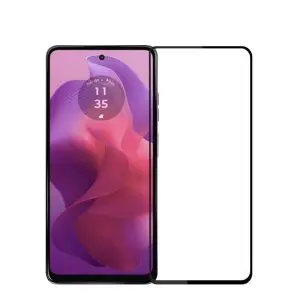 TechWave 5D Full Glue Tempered Glass for Motorola Moto G24 / G04 black