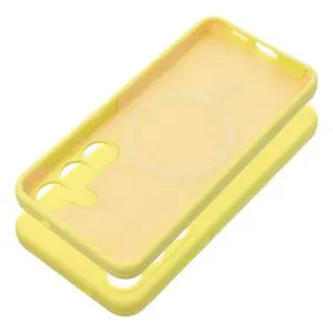 Case SILICONE 2mm for SAMSUNG S25 Ultra compatible with MagSafe lemon