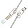 HOCO cable All-in-one USB A / Type C to Type C / LED Light 3A 60W U138 1