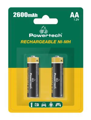 POWERTECH επαναφορτιζόμενες μπαταρίες NI-MH PT-1404