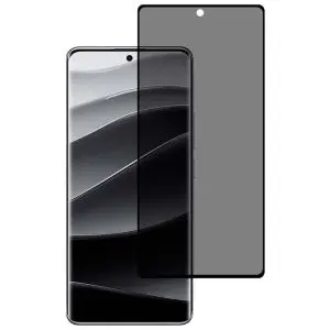 TechWave 5D Full Glue Privacy Tempered Glass for Xiaomi Redmi Note 14 4G / 14 5G black