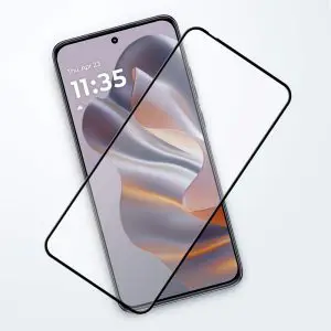 TechWave 5D Full Glue Tempered Glass for Motorola Edge 50 Neo black