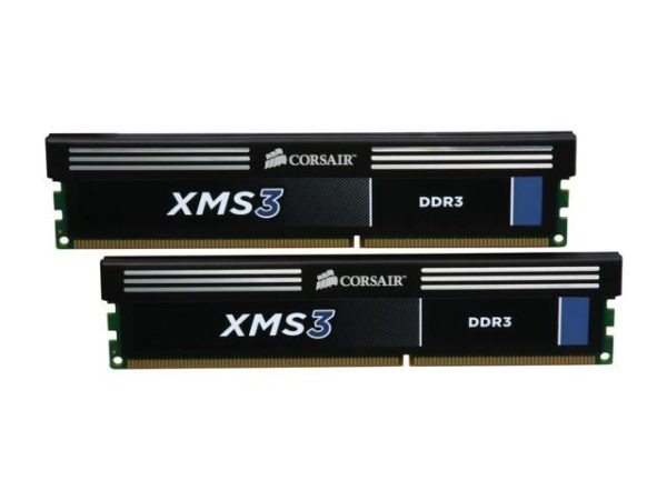 CORSAIR RAM DIMM XMS3 KIT 2x4GB CMX8GX3M2A1333C9, DDR3, 1333MHz CMX8GX3M2A1333C9 1