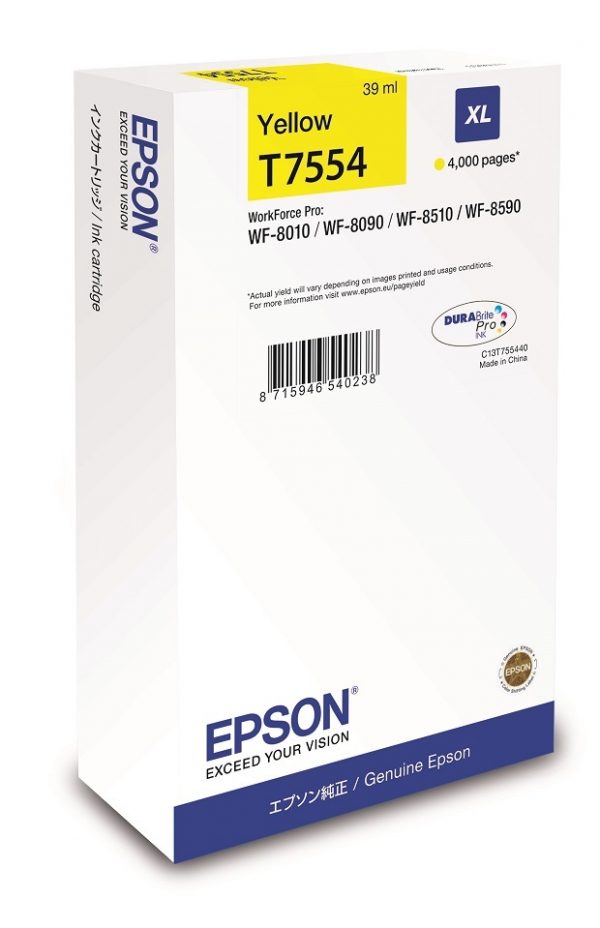 Epson Cartridge Yellow XL C13T755440 185 25 ET755440 1