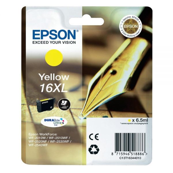 EPSON Cartridge Yellow DuraBright Ultra 16XL C13T16344012 C13T16344012 1