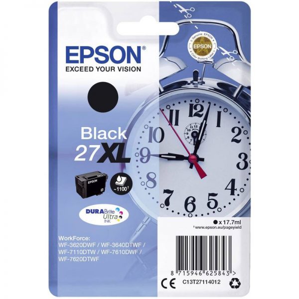 EPSON Cartridge Black 27XL Singlepack C13T27114012 C13T27114012 1