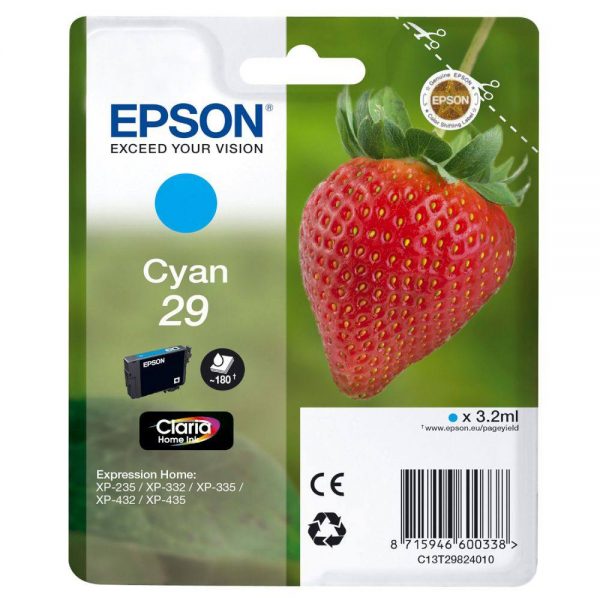 EPSON Cartridge Cyan C13T29824012 C13T29824012 1