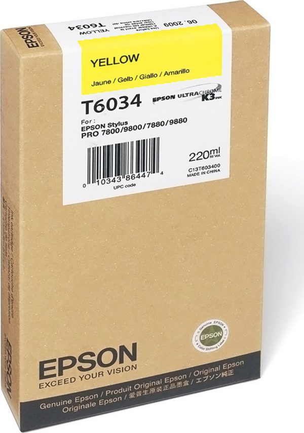 EPSON Cartridge Yellow C13T603400 C13T603400 1