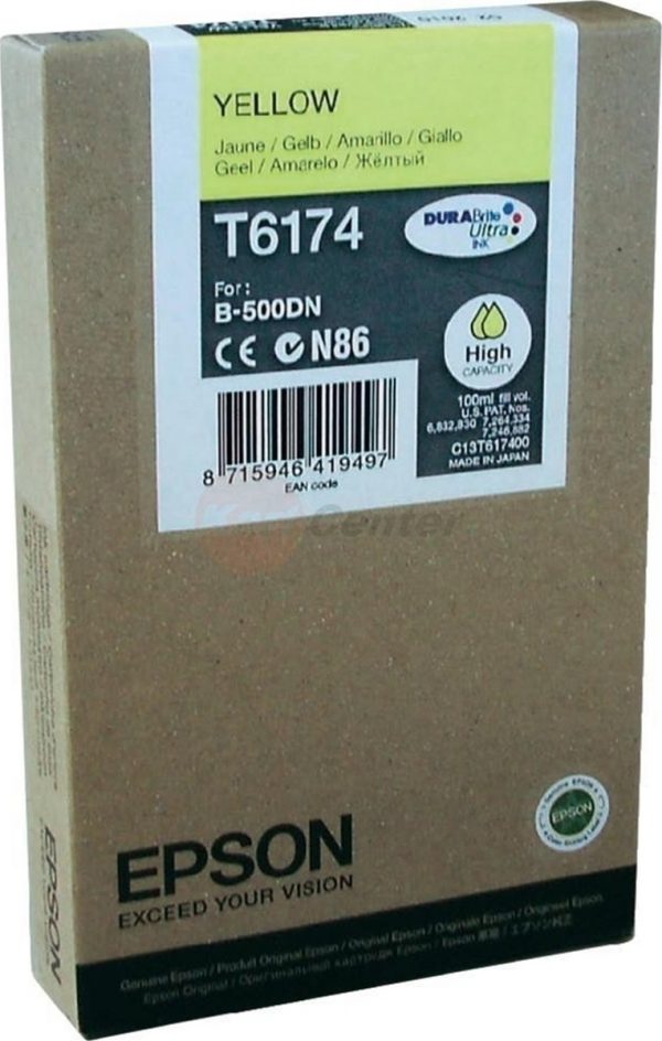 EPSON Cartridge High Yellow C13T617400 C13T617400 1