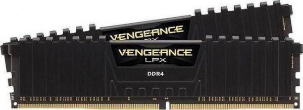 CORSAIR RAM DIMM XMS4 KIT 2x16GB CMK32GX4M2A2400C16, DDR4, 2400MHz, LATENCY 16-16-16-39, 1.20V, VENGEANCE LPX, XMP 2.0, BLACK, LTW. 1