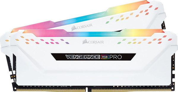 CORSAIR RAM DIMM XMS4 KIT 2x8GB CMW16GX4M2C3600C18W, DDR4, 3600MHz, LATENCY 18-19-19-39, 1.35V, VENGEANCE RGB PRO, XMP 2.0, RGB LED, WHITE, LTW. 1