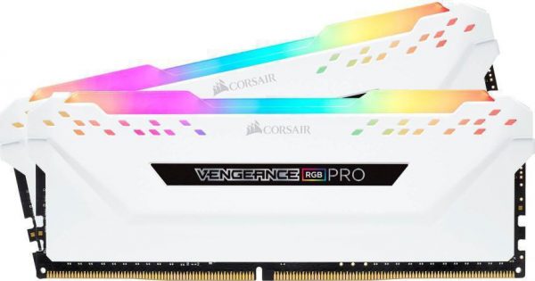 CORSAIR RAM DIMM XMS4 KIT 2x16GB CMW32GX4M2A2666C16W, DDR4, 2666MHz, LATENCY 16-18-18-35, 1.35V, VENGEANCE RGB PRO, XMP 2.0, RGB LED, WHITE, LTW. 1