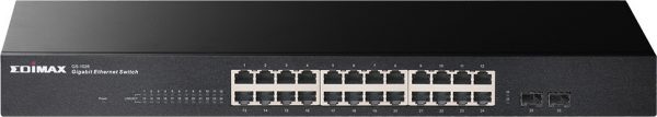 EDIMAX SWITCH GS-1026 V2, 24 PORTS 10/100/1000MBPS GIGABIT WITH 2 SFP SLOTS RACKMOUNT SWITCH, 2YW. GS 1026 1