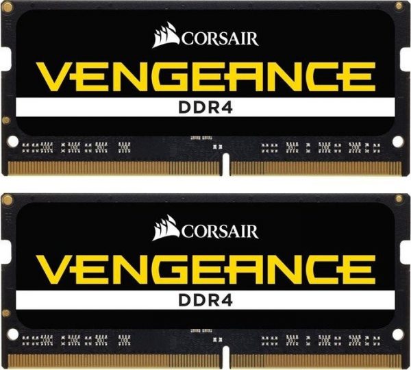 CORSAIR RAM SODIMM XMS4 KIT 2x16GB CMSX32GX4M2A3000C18, DDR4, 3000MHz, LATENCY 18-20-20-38, 1.20V, VENGEANCE, BLACK, LTW. CMSX32GX4M2A3000C18 1