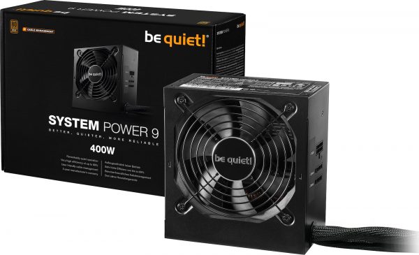 BEQUIET PSU SYSTEM POWER 9 CM 400W BN300, BRONZE CERTIFIED, SEMI-MODULAR AND FLAT CABLES, 12CM QUIET & COOL FAN, 3YW. BEQUIET PSU SYSTEM POWER 9 CM 400W BN300 1