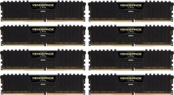 CORSAIR RAM DIMM XMS4 KIT 8x32GB CMK256GX4M8A2666C16, DDR4, 2666MHz, LATENCY 16-18-18-35, 1.2V, VENGEANCE LPX, XMP 2.0, BLACK, LTW. CORSAIR RAM DIMM XMS4 KIT 8x32GB CMK256GX4M8A2666C16 1