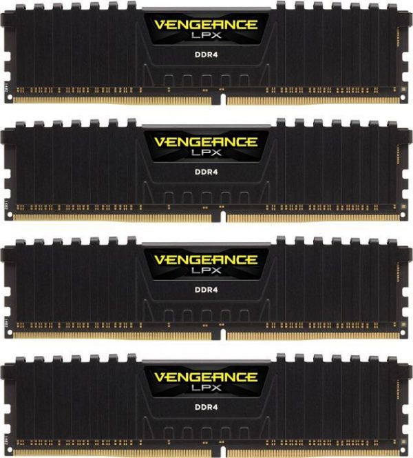 CORSAIR RAM DIMM XMS4 KIT 4x8GB CMK32GX4M4K4000C19, DDR4, 4000MHz, LATENCY 19-23-23-45, 1.35V, VENGEANCE LPX, XMP 2.0, BLACK, LTW. CORSAIR RAM DIMM XMS4 KIT 4x8GB CMK32GX4M4K4000C19 1