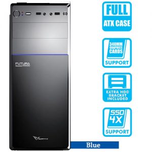 ALCATROZ PC CASE WITH PSU 450W FUTURA BLACK N1000 BLUE