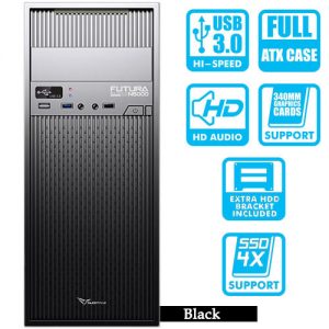 ALCATROZ PC CASE WITH PSU 450W FUTURA BLACK PRO N5000