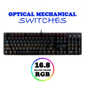 ARMAGGEDDON OPTICAL MECHANICAL RGB KEYBOARD MKO-13R BLACK
