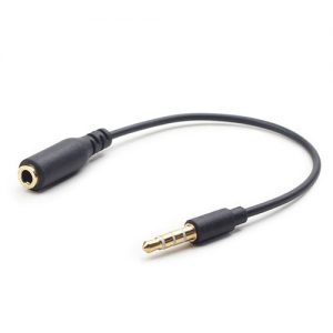 CABLEXPERT 3.5mm 4-PIN AUDIO CROSS-OVER ADAPTER CABLE BLACK