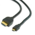 CABLEXPERT HDMI MALE TO MICRO D-MALE BLACK CABLE WITH GOLD-PLATED CONNECTORS 3M