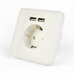 ENERGENIE AC WALL SOCKET WITH 2 PORT USB CHARGER 2