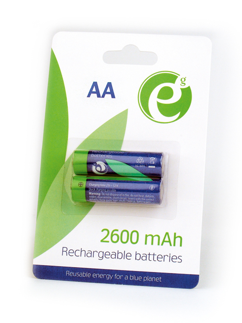 ENERGENIE NI-MH RECHARGEABLE AA BATTERIES 2600MAH 2PCS BLISTER