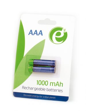 ENERGENIE NI-MH RECHARGEABLE AAA BATTERIES 1000MAH 2PCS BLISTER