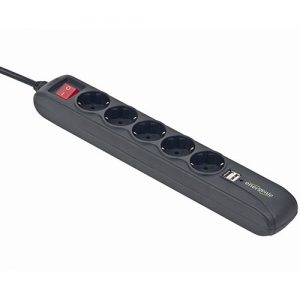 ENERGENIE POWER STRIP WITH 2 USB CHARGER 5 SOCKETS 1