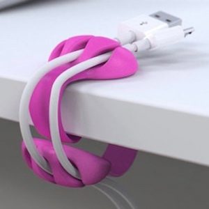 GRAB N GO SILICONE CABLE HOLDER PINK