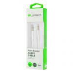 LAMTECH AUDIOCABLE BRAIDED 1m 3.5mm to 3.5mm SILVER