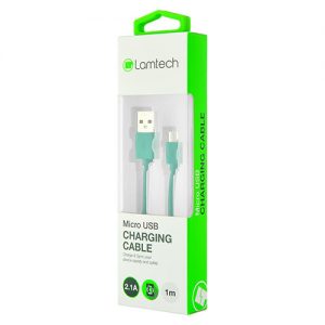 LAMTECH DATACABLE MICRO USB 1m GREEN