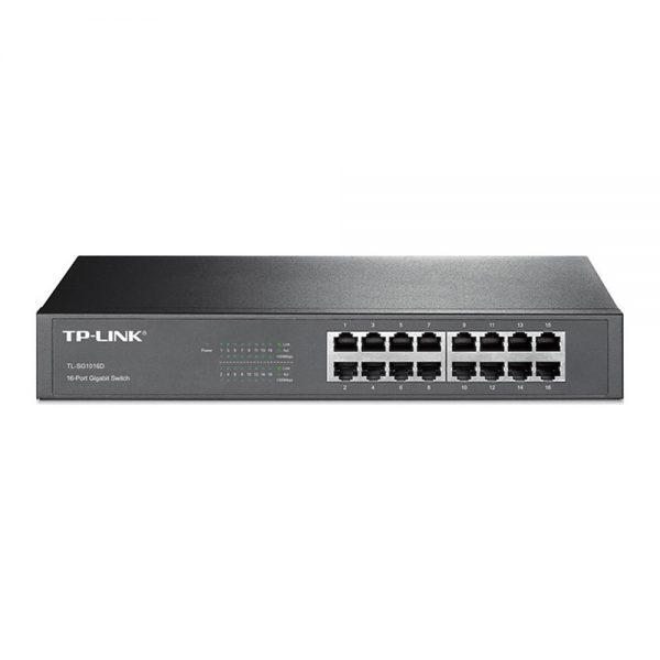 TP-LINK Switch 10/100/1000 Mbps 16 Ports (TL-SG1016) (TPTL-SG1016) 0025086 tp link switch 101001000 mbps 16 ports tl sg1016 tptl sg1016 0 1
